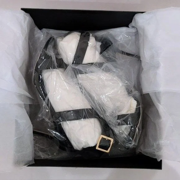 New in Box Giuseppe Zanotti Strappy Heels Size 6 Deep Navy - Picture 7 of 11